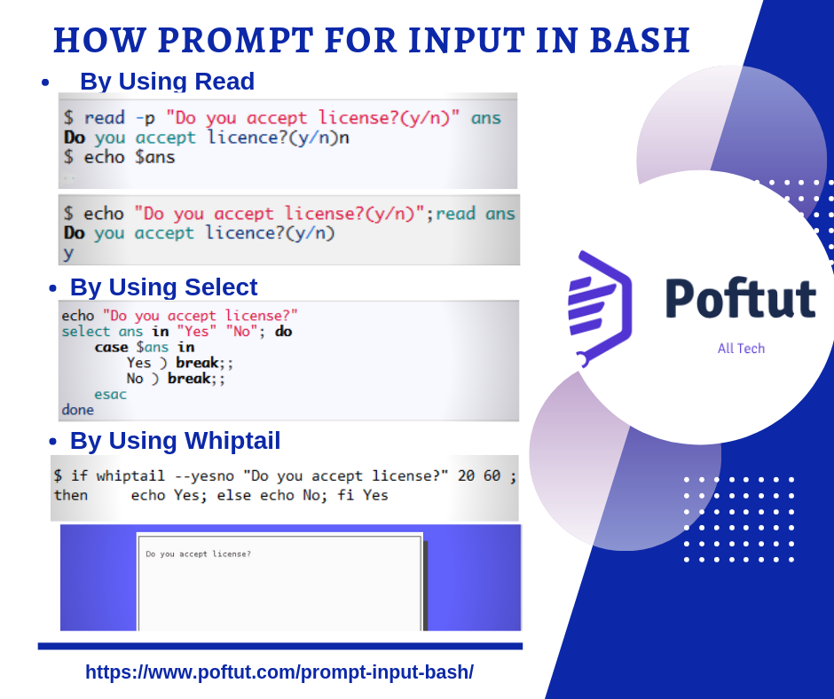 How Prompt for Input in Bash Infografic