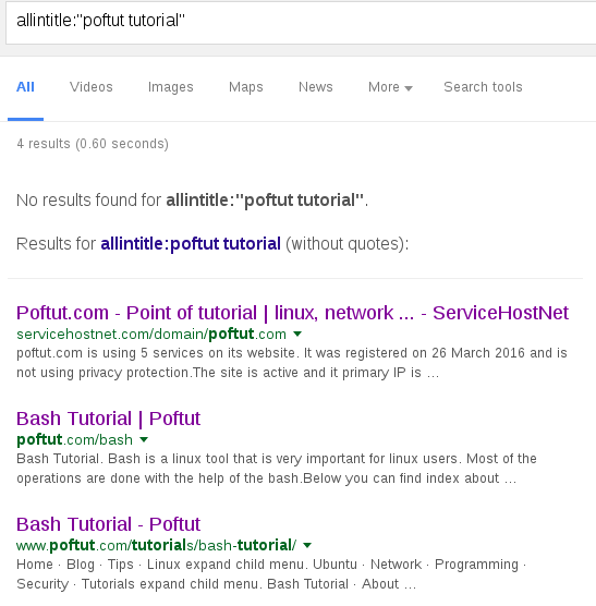 Search Sites Title
