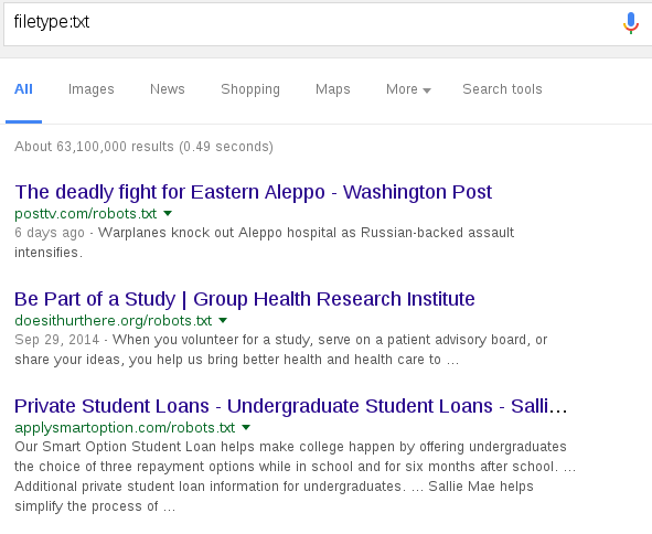 Search File Types