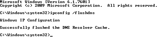 Flush DNS For Windows