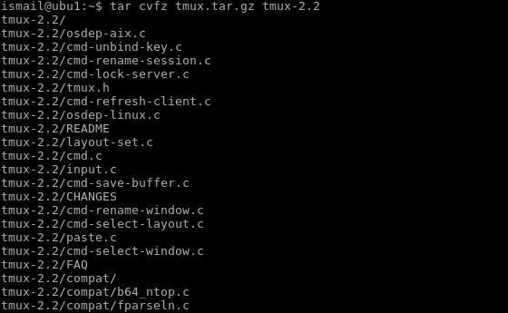 Create Tar Archive With Gzip Compression