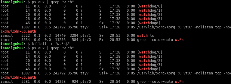 Using Regular Expression For Process Names
