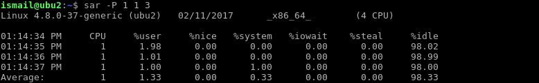 Show Specific CPU Stats