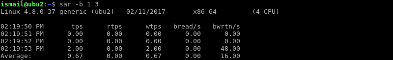 Show I/O Stats