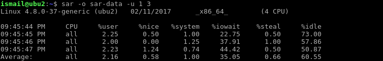 Write Sar Stats To A File