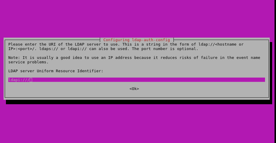 Set LDAP URI