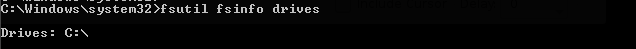 List All Drives with fsutil