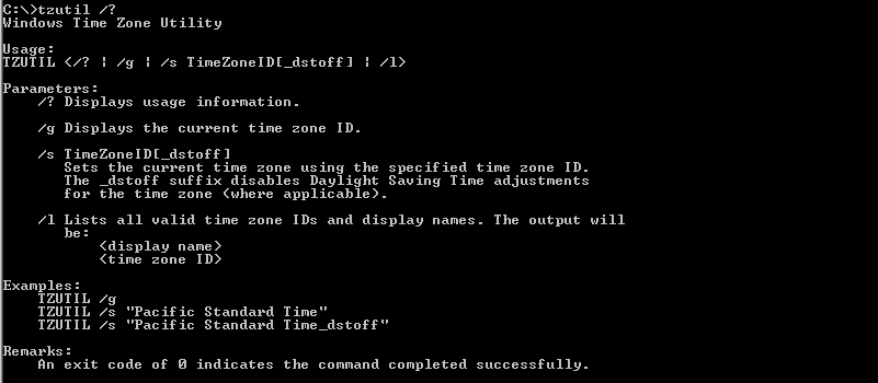从命令行在Windows中使用Tzutil设置时区-yiteyi-C++库