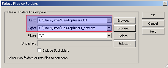 Compare Two Files
