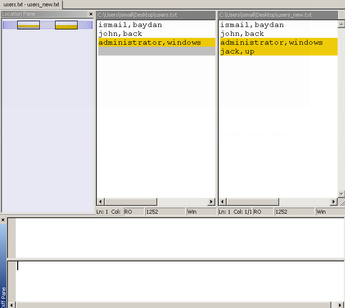 Difference of Two Files