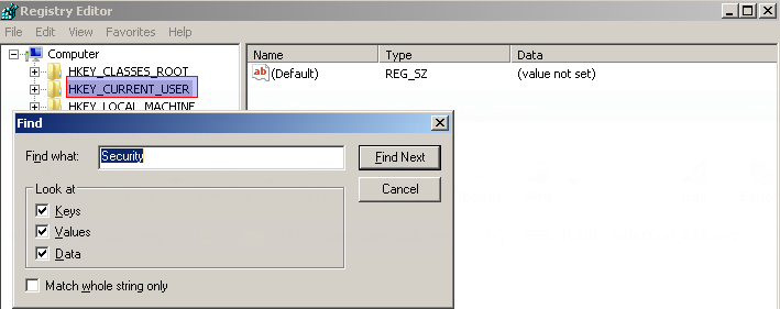 Find Existing Key