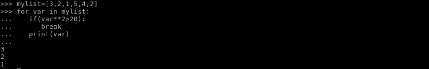 Break For Loop
