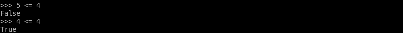 Less Than or Equal