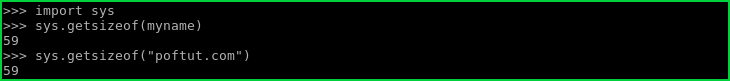 Using SizeOf Function