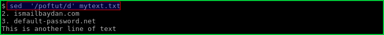 Delete Matched Lines