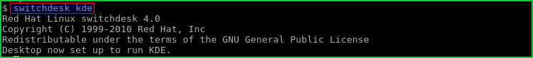 Switch Default Desktop