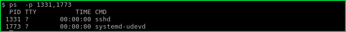 Print Only Specific PID Process