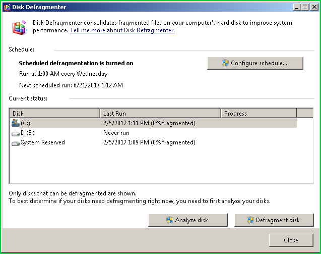 Disk Defragmenter