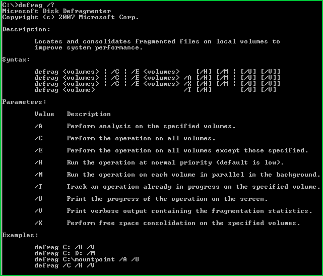 Defrag Help