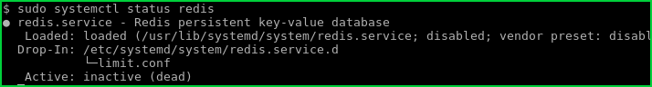 Redis Service Status