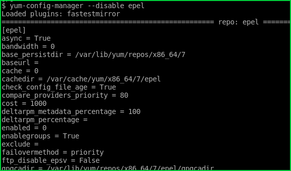 Disable Epel Repository