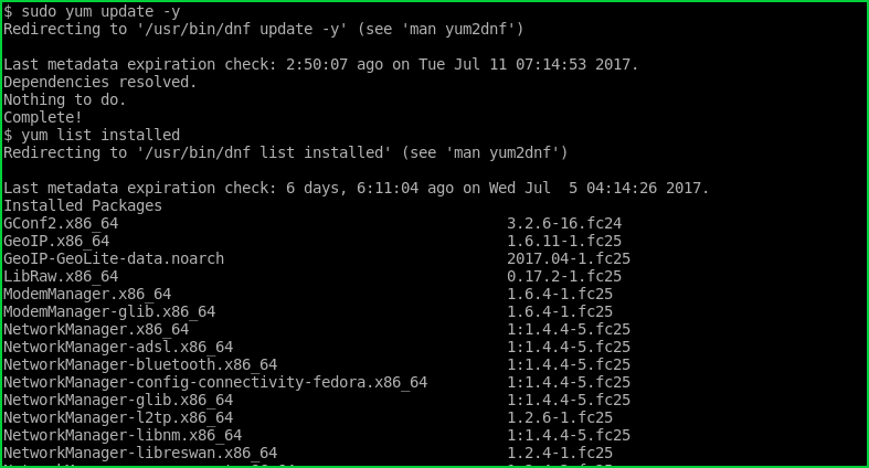 使用Yum-Update更新Fedora、CentOS、RHEL包-yiteyi-C++库
