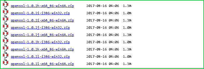 Download OpenSSL Binaries
