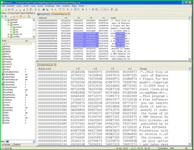 Notepad++ Hexeditor Plugin