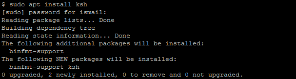 Install Ksh Ubuntu, Debian, Kali