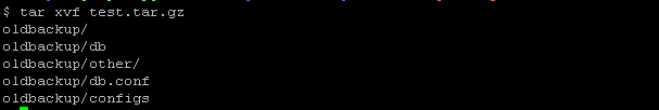Unzip with tar