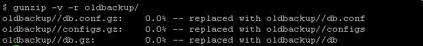 Verbose Output About Decompress Operation