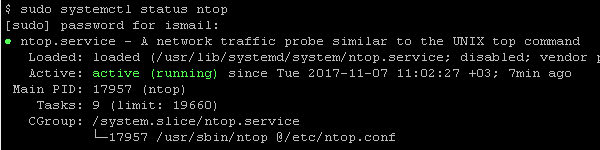 Check ntop Service Status