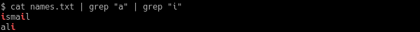 Pipe To Grep