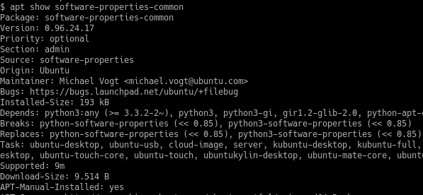 software-properties-common Package Info