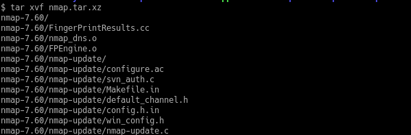Decompress With tar Command