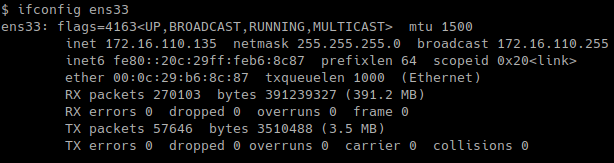 Show Specific Interface IP Address with ifconfig Command