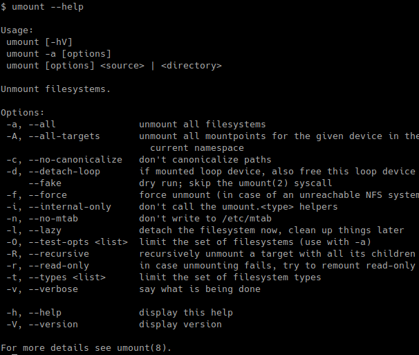 如何在Linux、Ubuntu、CentOS中用umount命令卸载磁盘-yiteyi-C++库