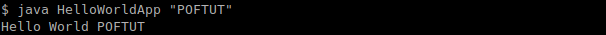 Running Java Application with Arguments