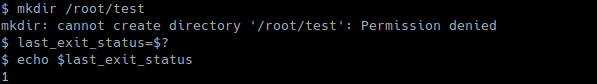 Set Exit Status Into A Variable