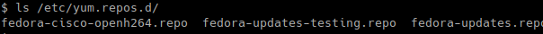 List Yum Repository Configurations