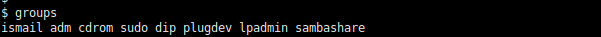 Display User Group with groups Command
