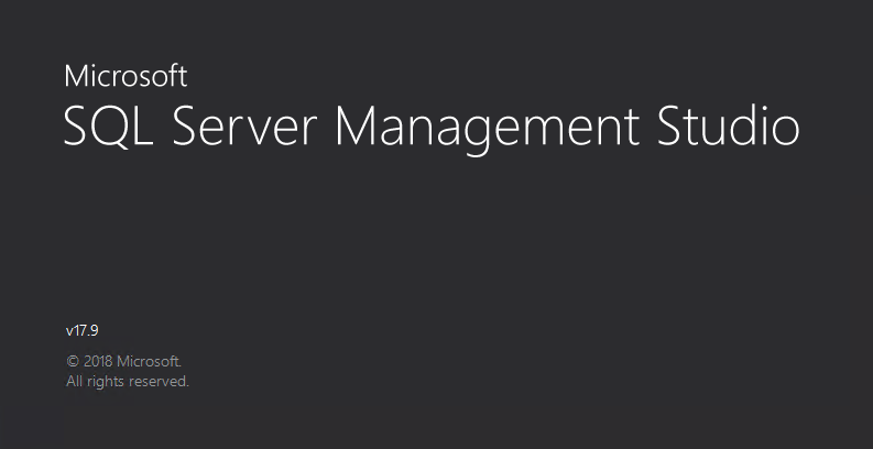 Start SQL Server Management Studio