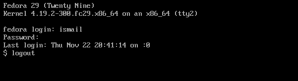 logout Command