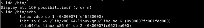 Print Given Executable Shared Libraries