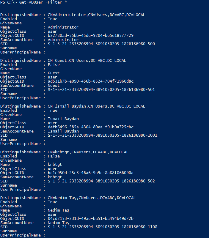 List Domain Users 