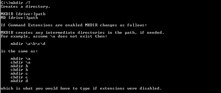 Windows Help Option
