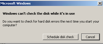 Schedule Disk Scan