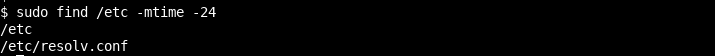 Find Command According To mtime