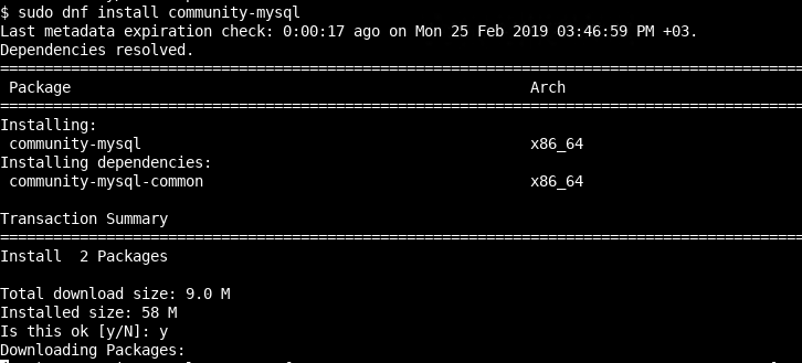 Install MySQL/MariaDB Client For Fedora, CentOS, RedHat