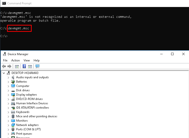 Open From MS-DOS Command Line